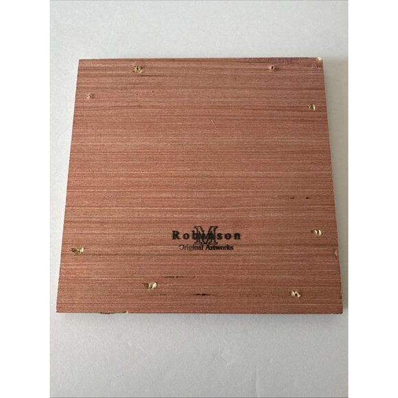 Acrylic Abstract Painting Multicolored 10x7.2in High Quality Wood Art - Picture 5 of 8